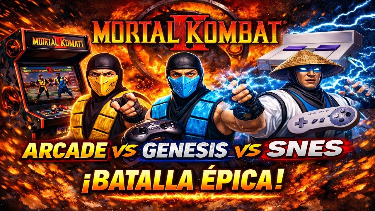 Mortal Kombat II 🐉 Arcade vs Sega Genesis vs Super Nintendo ¡La batalla definitiva! ⚔️