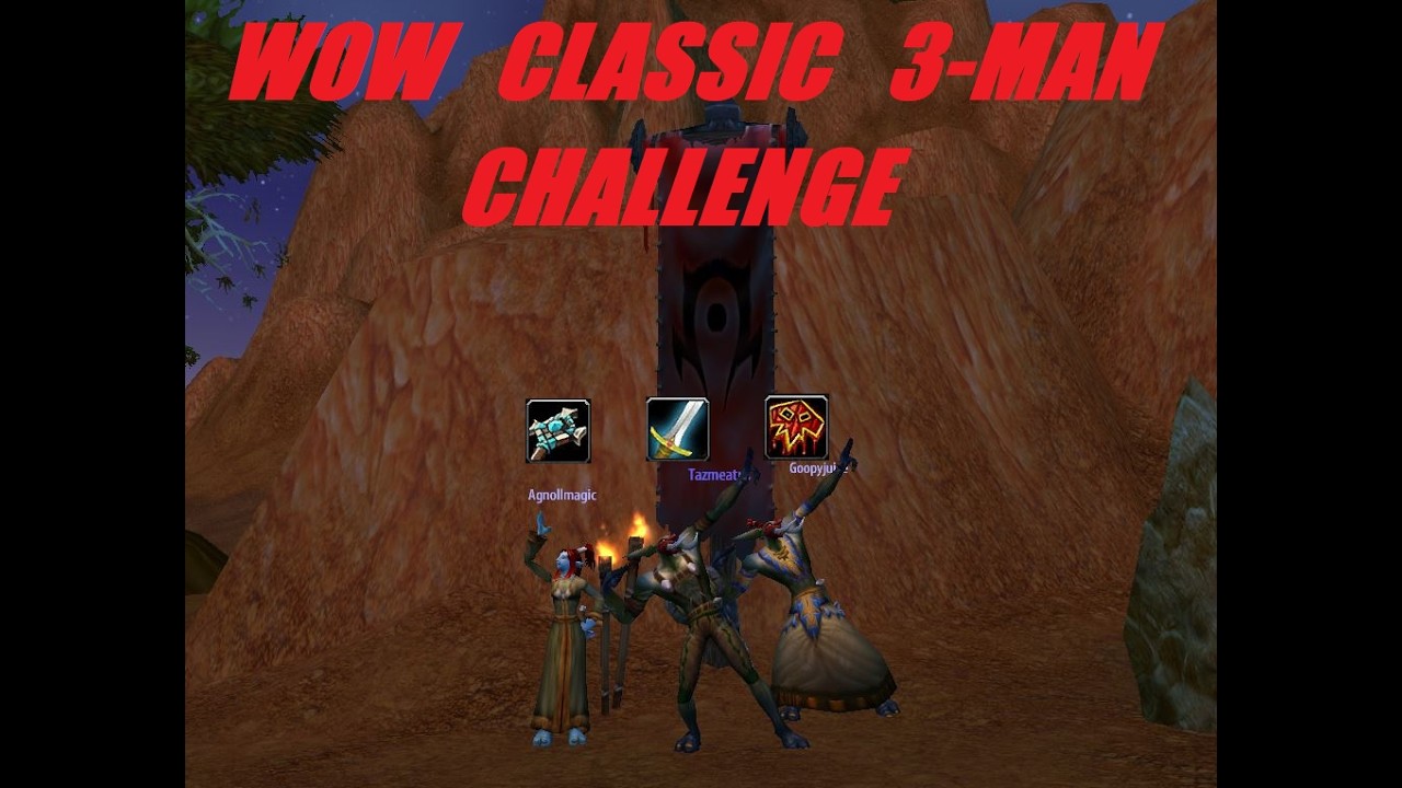 WoW Classic [TURTLE WOW] 3 MAN CHALLENGE Part 1