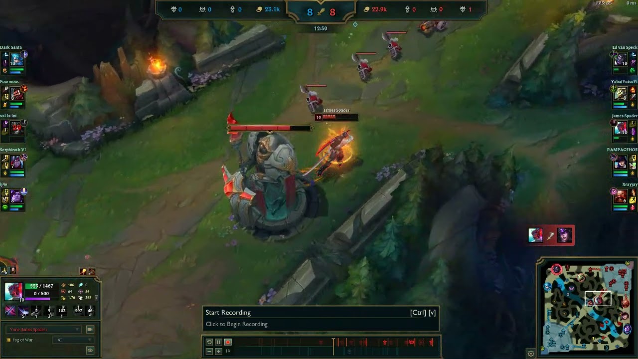 Diamond 4 Yone (me) vs. 700LP Midlane Syndra main. (1v1)