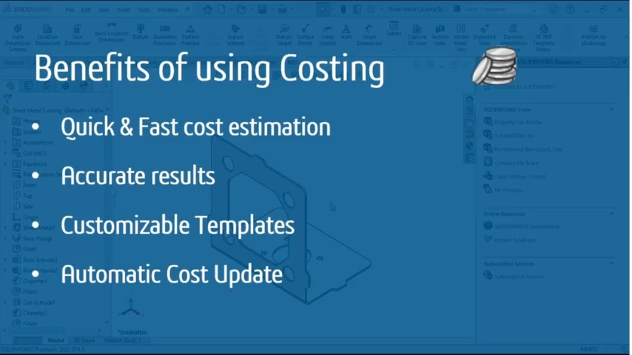 SOLIDWORKS CAD | Accurate Cost Estimation with SOLIDWORKS Costing | Engineering Technique