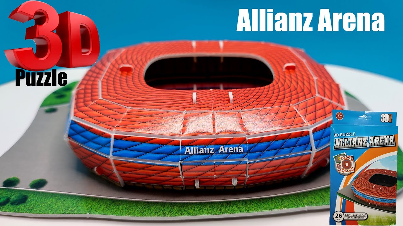 Mini copy of the stadium ALLIANZ ARENA. 3D puzzle