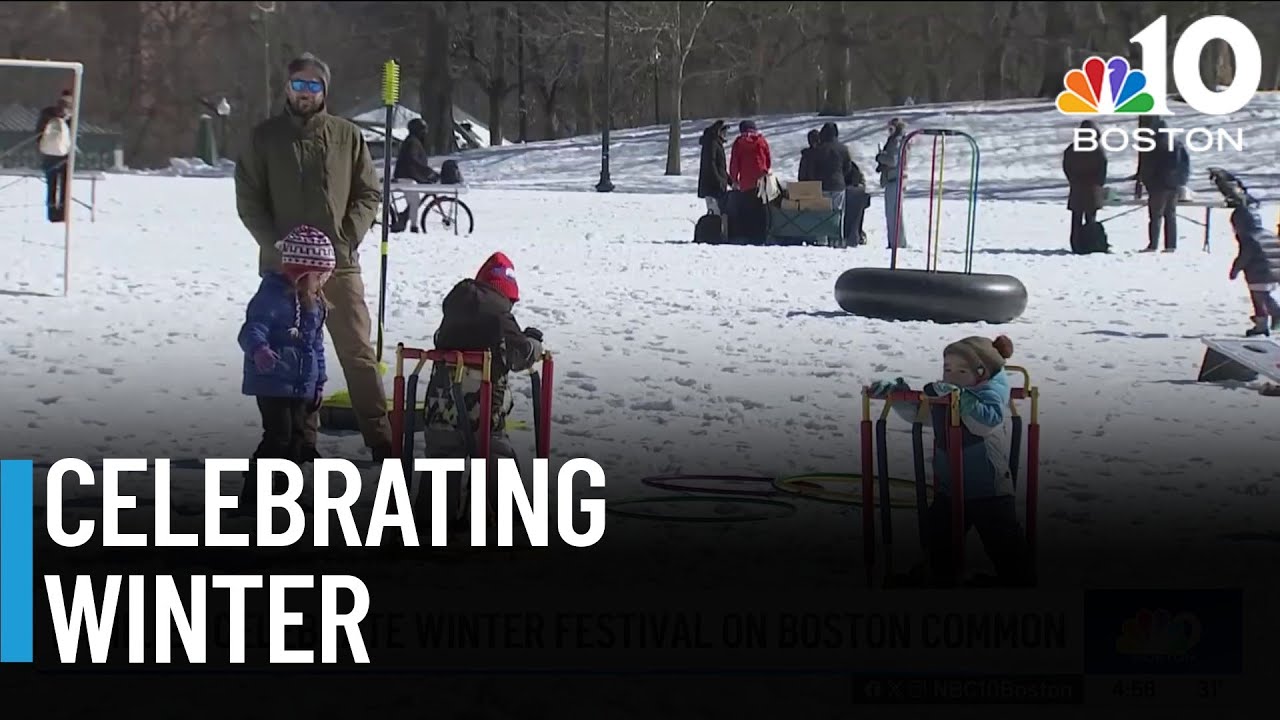 Families celebrate Children's Winter Festival on Boston Common
