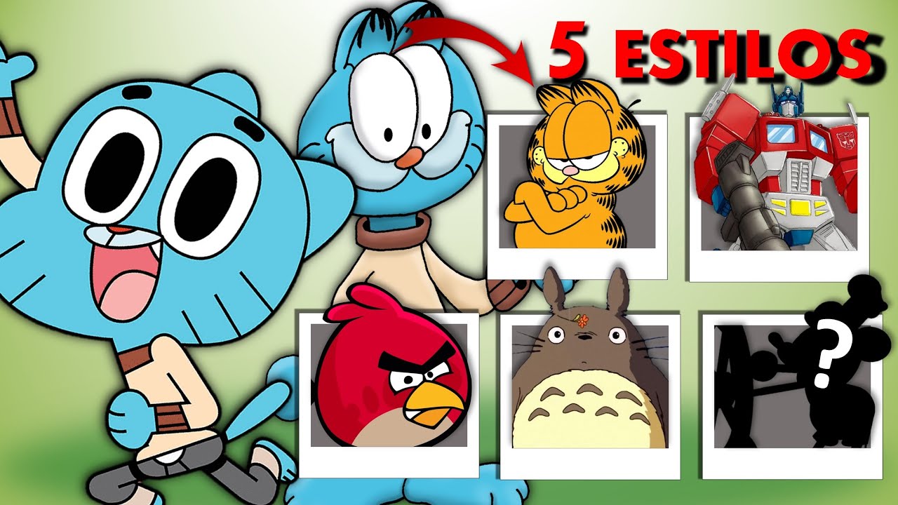 Gumball dibujado en 5 estilos diferentes || Ynsomniac Typho
