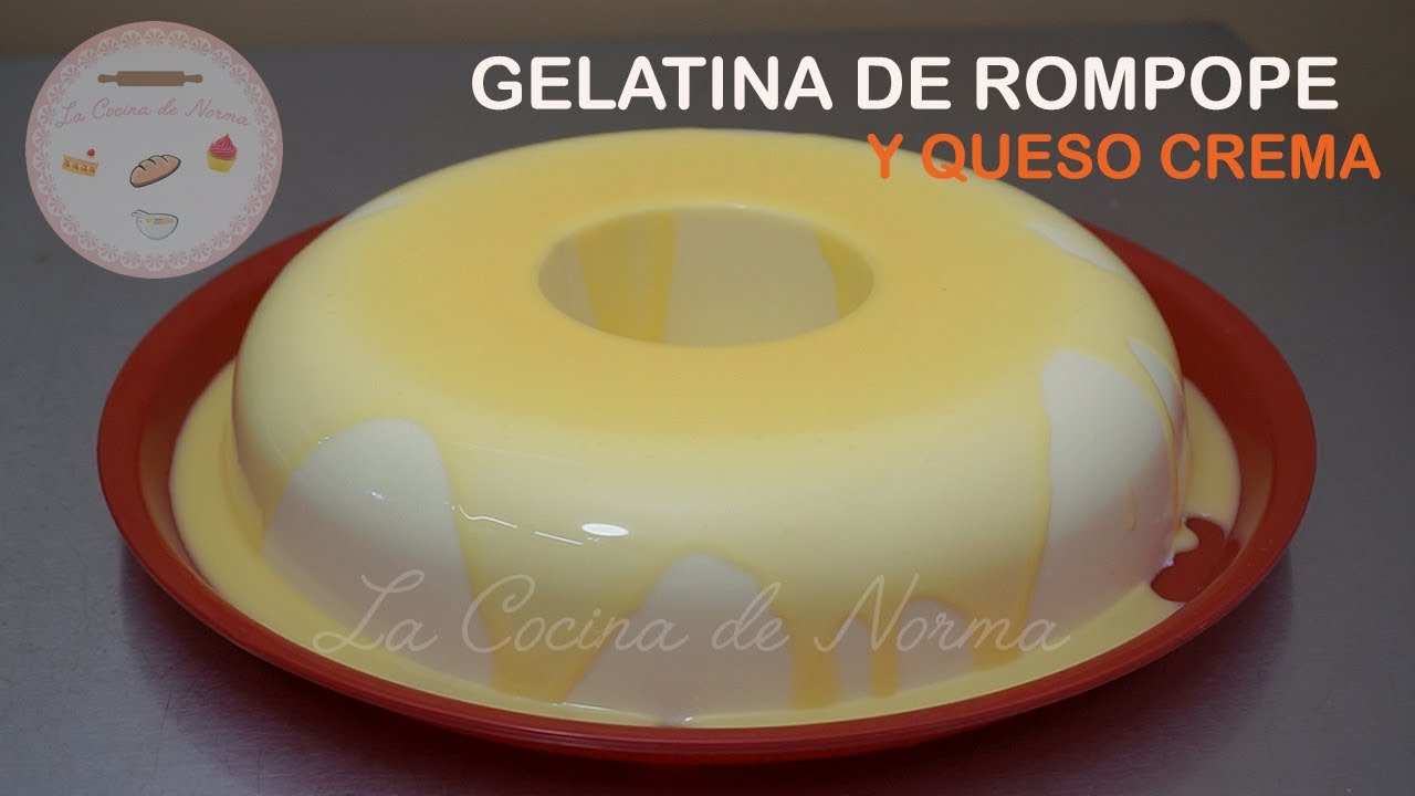 Gelatina de Rompope y Queso Crema