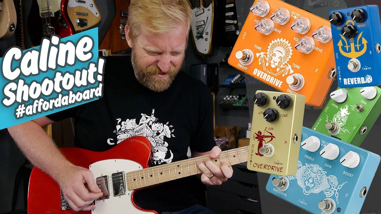 Caline Unboxing and Shootout - OD+Preamp / TS+Boost / TS / KLONE / Reverb / Reverb - 