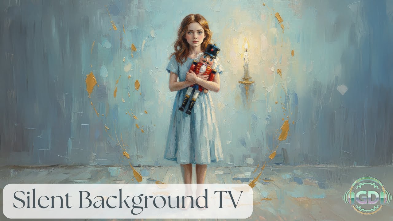 ❄️✨ Clara & the Nutcracker | Silent Shimmering Winter  TV Background | No Sound