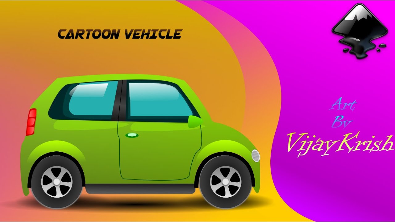 Cartoon Car - Vector Illustration in Inkscape