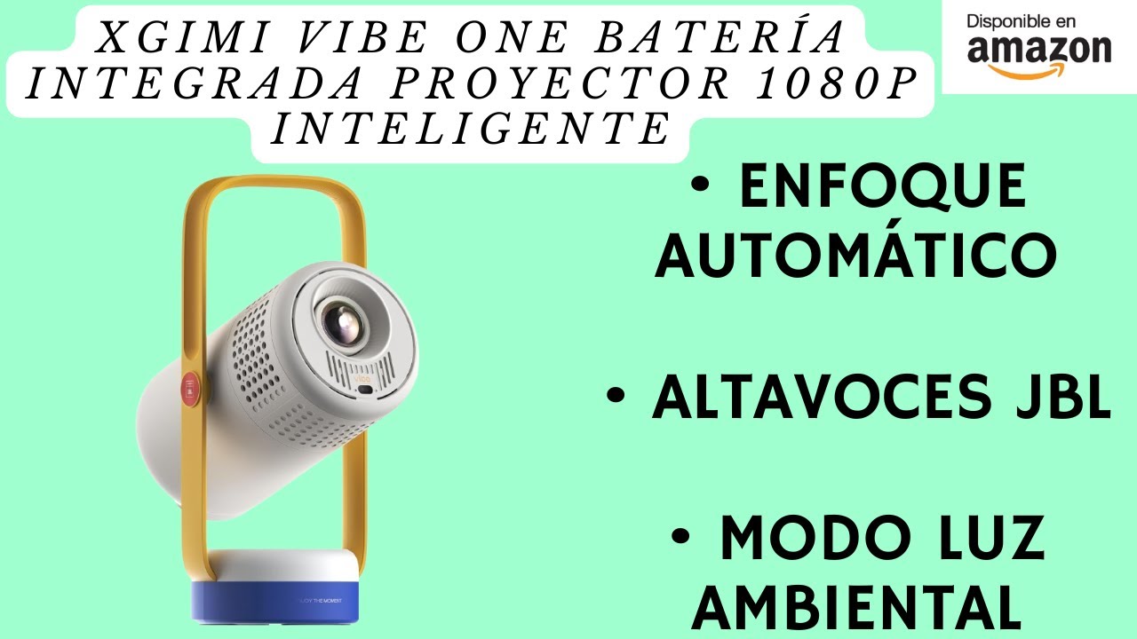 XGIMI Vibe One Bater&iacute;a integrada Proyector 1080p Inteligente Mini port&aacute;til, Google TV con Netflix