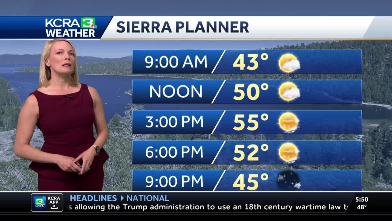 Mostly sunny skies and warming temps for Northern California