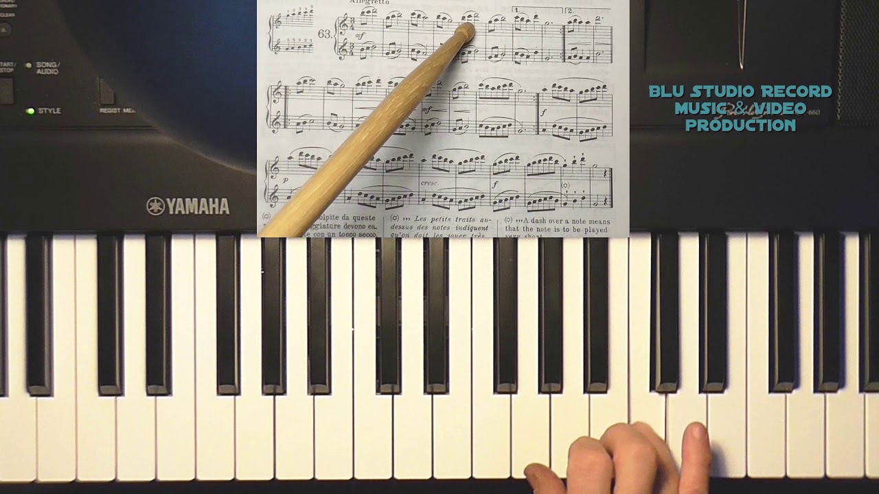 [72] Lezioni di pianoforte - School of piano - Piano lesson - Beyer es. 63 versione free youtube
