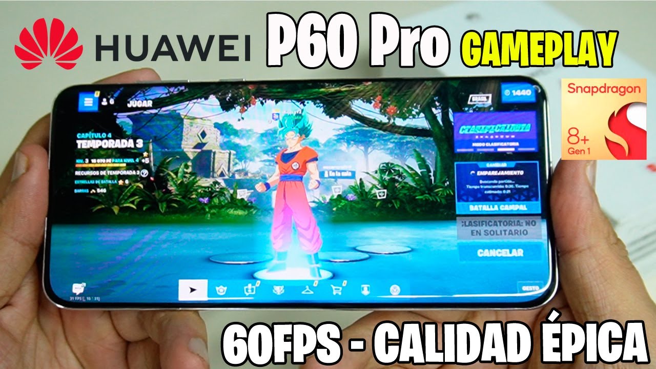 Huawei P60 Pro: Gaming Test: Fortnite 60FPS Calidad Épica  Snapdragon 8+ Gen1