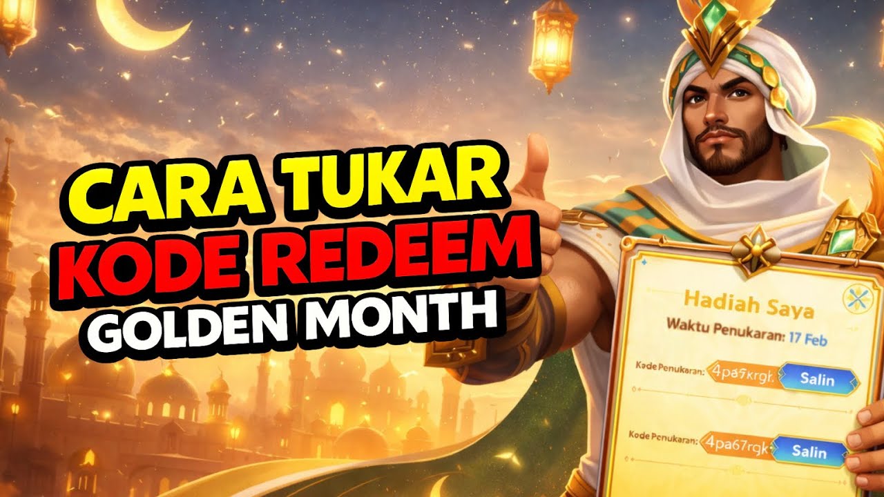 CARA TUKAR KODE REDEEM BORDER EKSKLUSIF DAN BATTLE EMOTE KHALEED MLBB GOLDEN MONTH‼️🔥