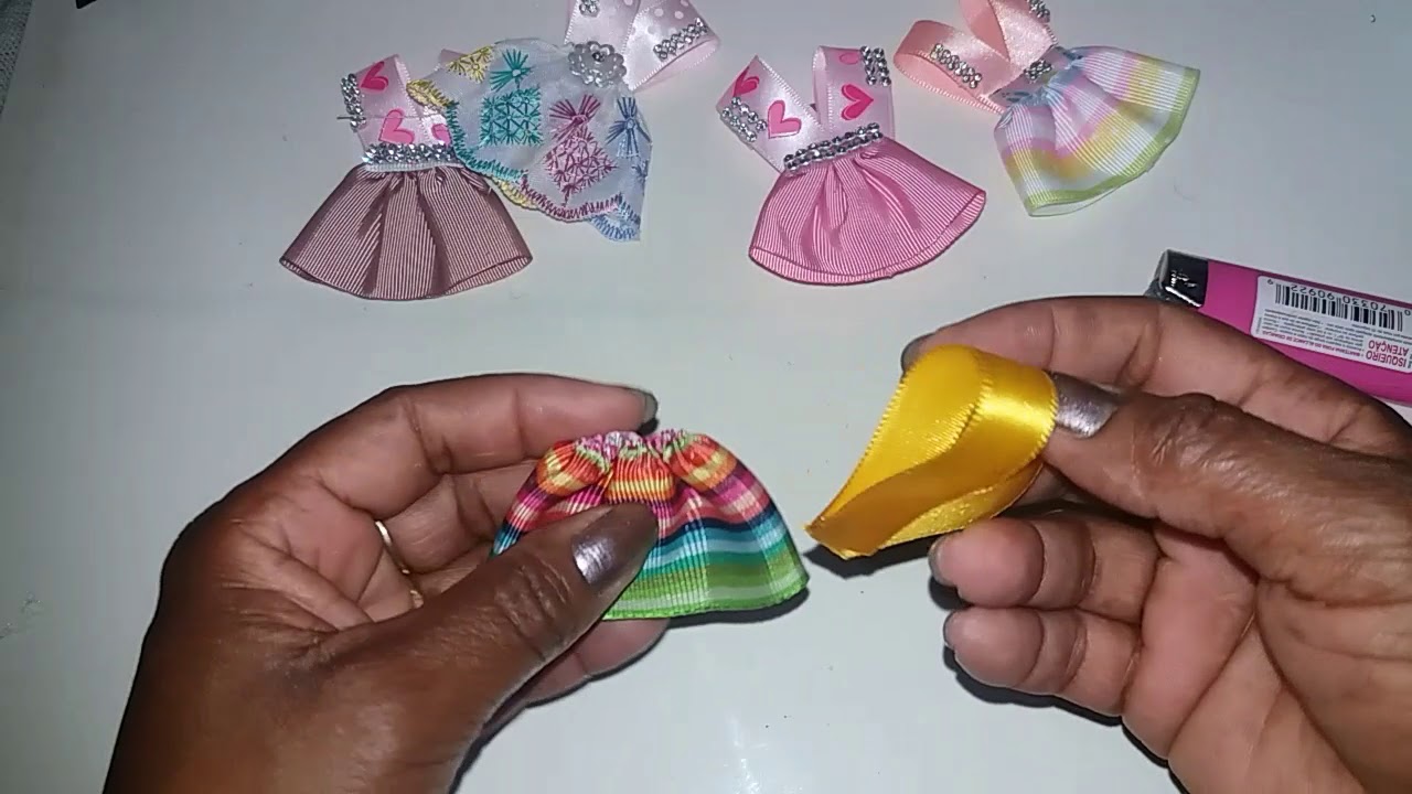 Laço vestidinho infantil no bico de pato.!!!