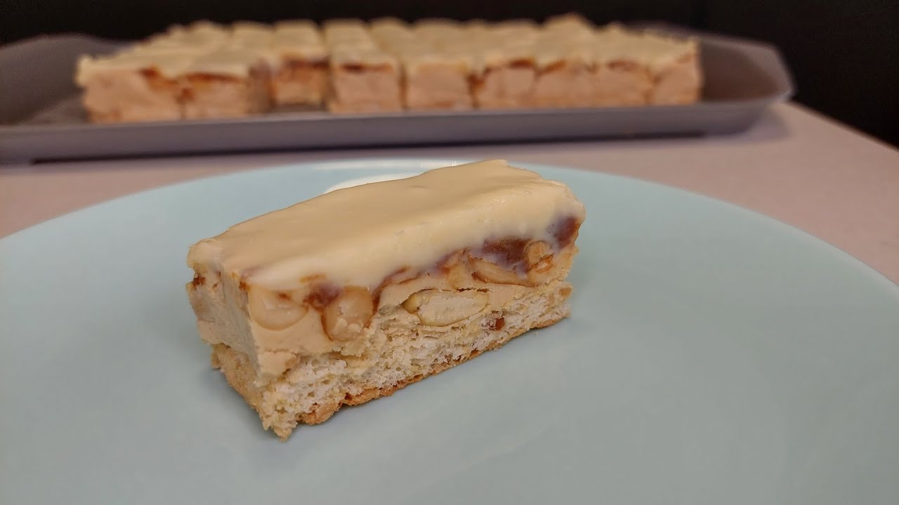 Prăjitură snickers cu unt de arahide și ciocolată albă #prajitura #snickers #unt #arahide #ciocolată