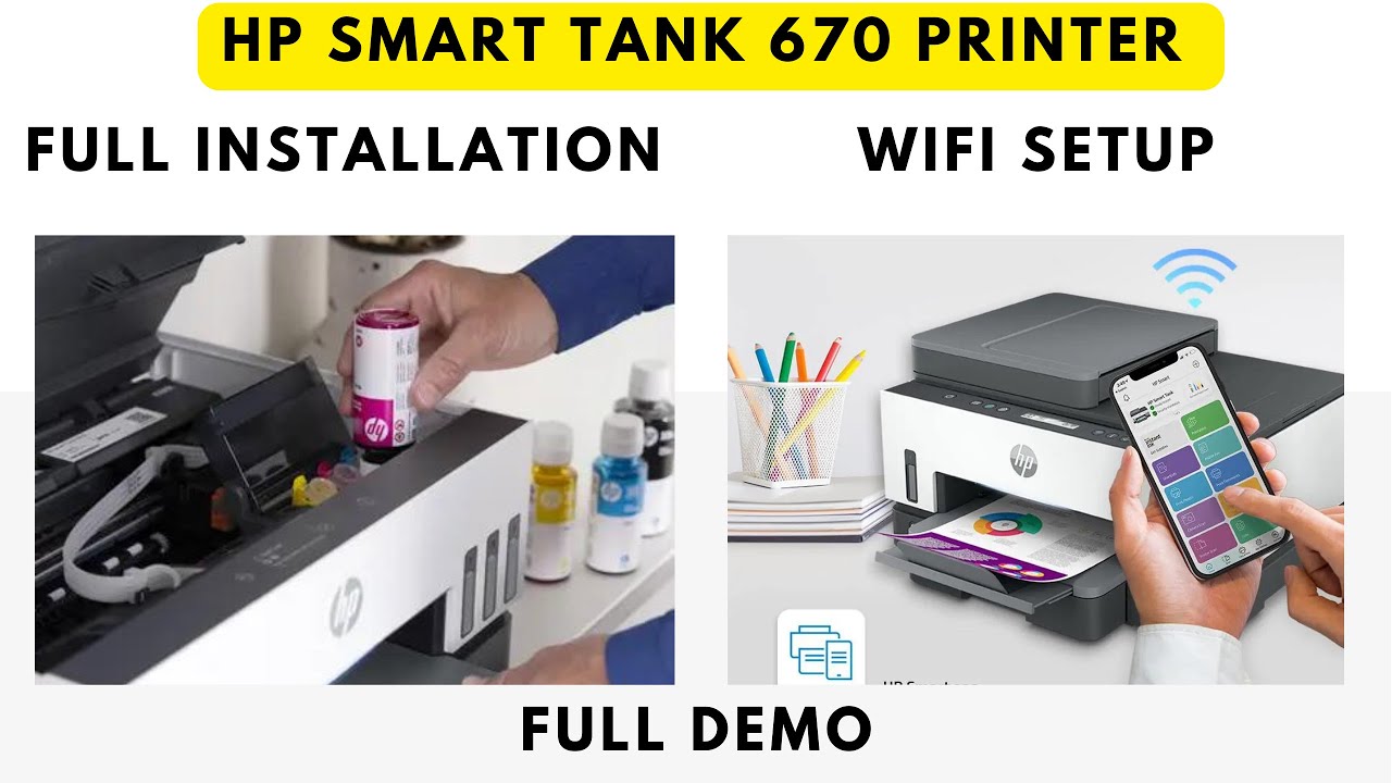 HP Smart Tank 670 Printer installation and demo   #hpcolourprinter #hpwifiprinter #BigTechTree
