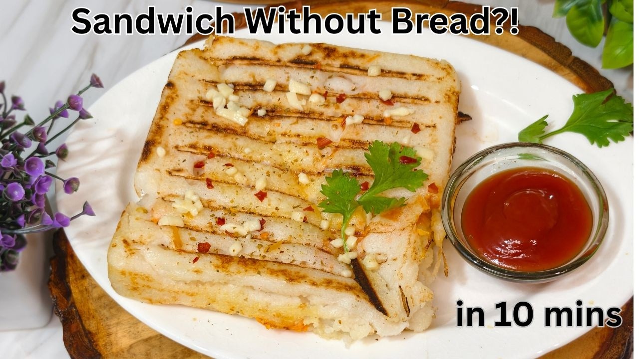 No Bread Sandwich | Dosa Batter Sandwich Recipe | Easy & Cheesy Breakfast Idea