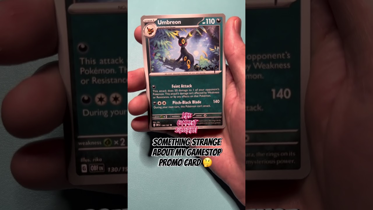 SUPER RARE 1 of 1 Gamestop Umbreon Promo for Obsidian Flames?!