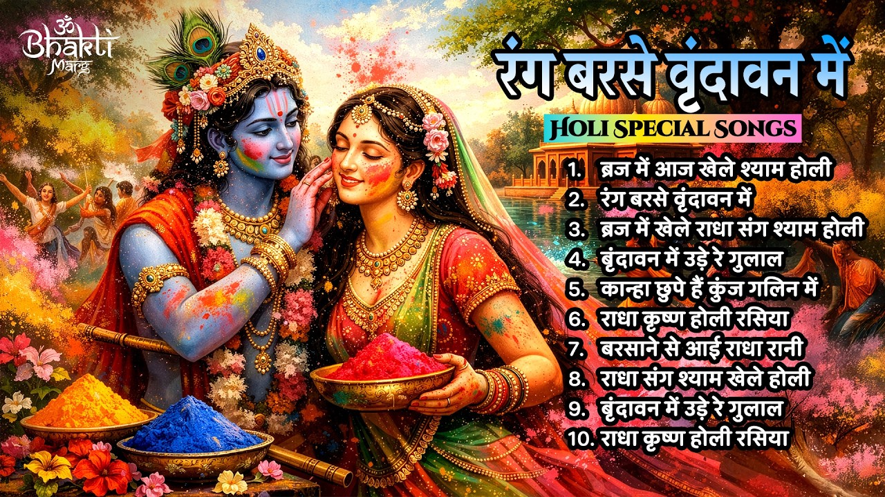 रंग बरसे वृंदावन में 🌸 | राधा कृष्ण होली रसिया | वृंदावन होली स्पेशल भजन 2026 | राधा कृष्ण भजन