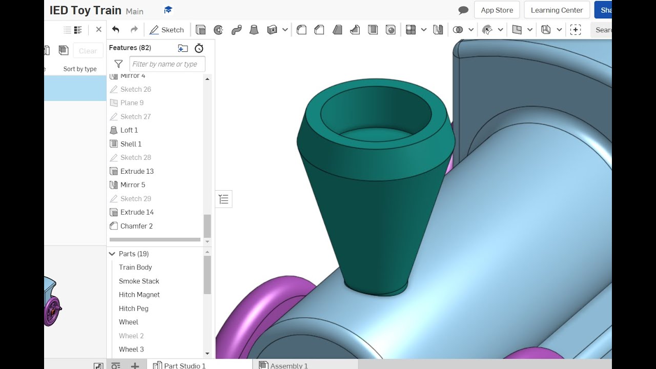 Smoke Stack, Model using Onshape