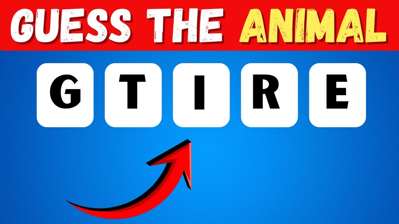 Guess the Animal by Scrambled Letters 🐾 | Animal Word Puzzle Game