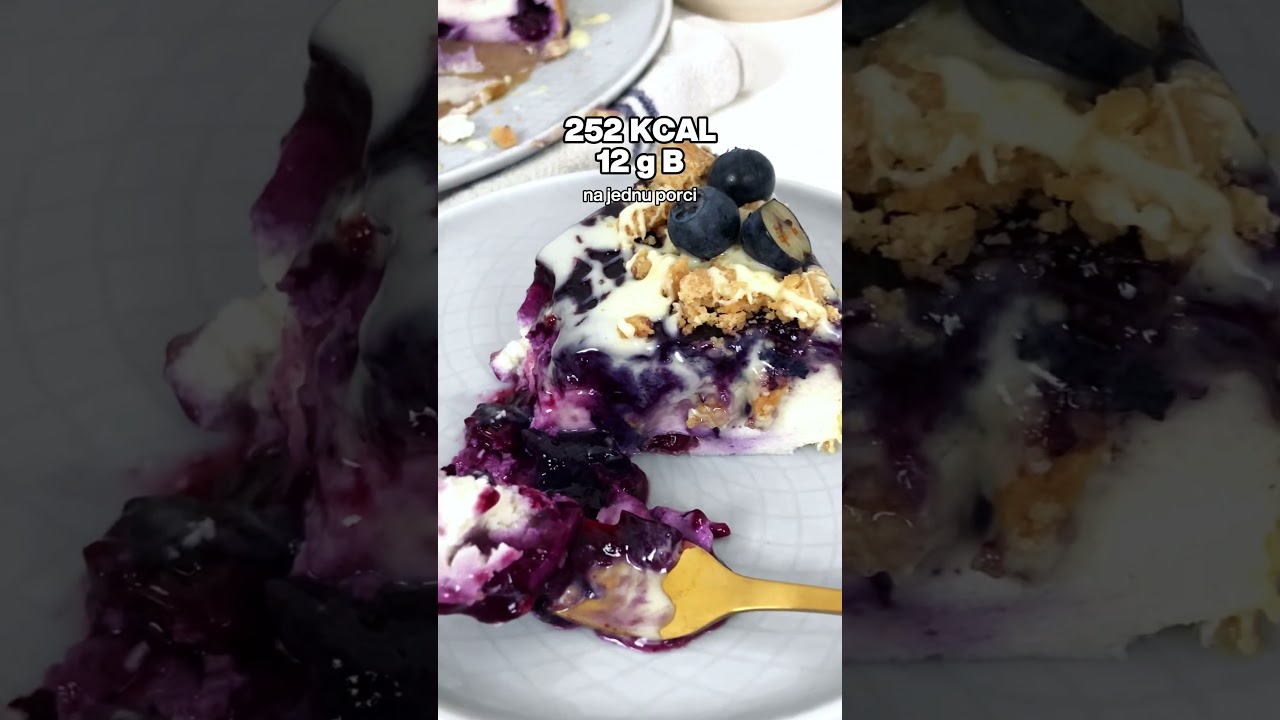 Proteinový cheesecake s borůvkami 🫐