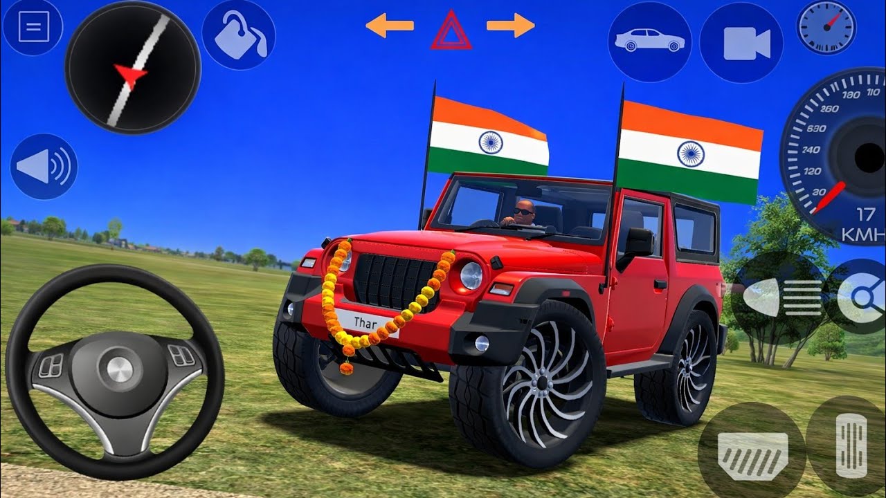 💔Modified Mahindra Red Thar Gameplay | Indian Cars (Gadi Wala Game) | Android 2026
