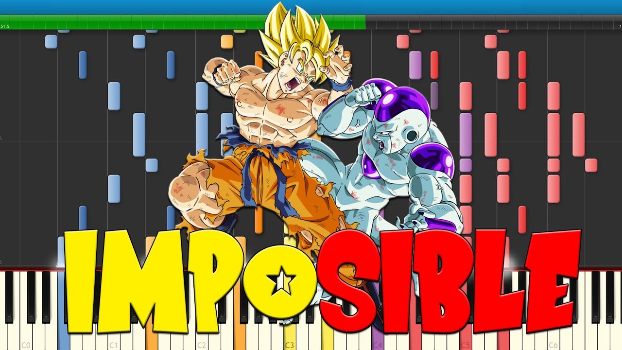 Dragon ball Z Fight Time - Imposible [Piano Tutorial] (Synthesia)