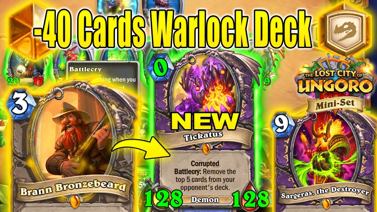 -40 Cards Warlock Eating & Burning 14.0 Deck At The Lost City of Un'Goro Mini-Set | Hearthstone
