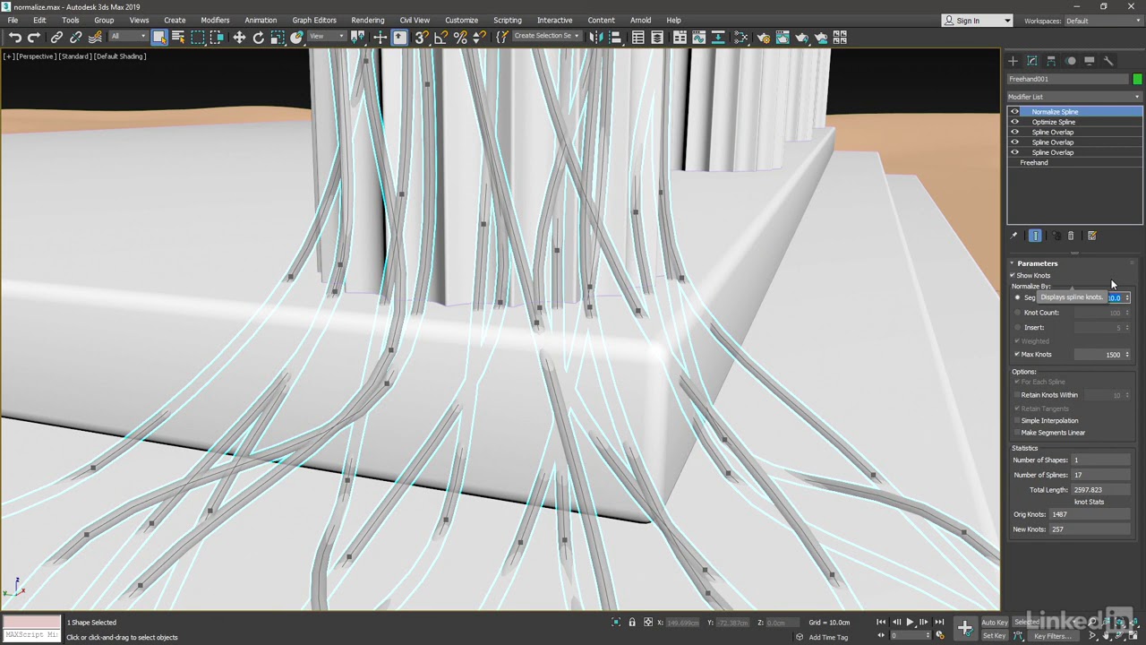 29. Resampling curves with Normalize Spline