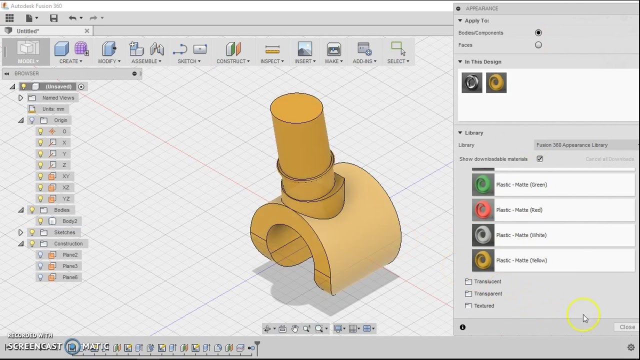 lego Hand in Autodesk Fusion 360