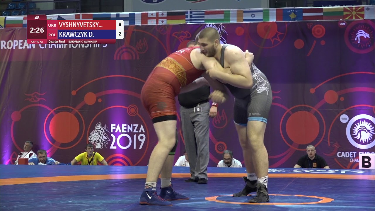 1/4 GR - 110 kg: M. VYSHNYVETSKY (UKR) v. D. KRAWCZYK (POL)