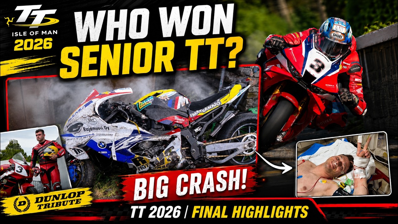 Who Won The 2026 Senior TT? 🤯 Big Crash, Red Flag & Dunlop Tribute