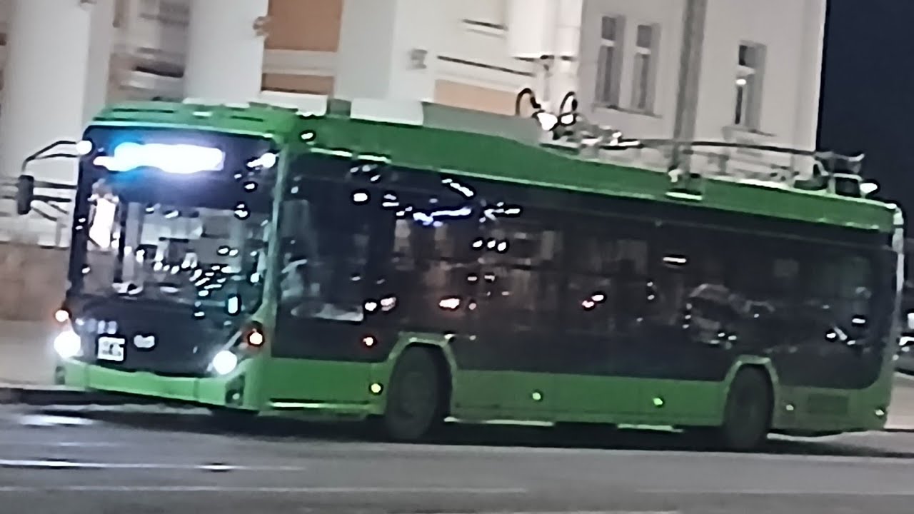 Гомель. Поездка на троллейбусе №28 Вокзал - Микрорайон 