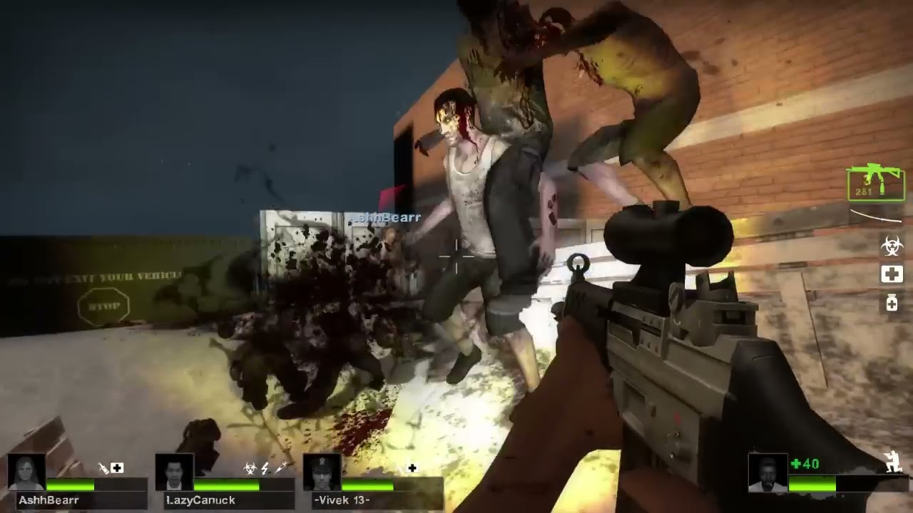 Left 4 Dead 2: Замороженная пользовательская карта с SSoHPKC и людьми. Часть 4 — Военные медлят.