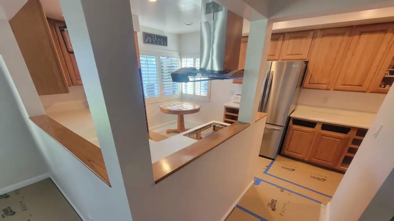 MSI Quartz Calacatta Laza Kitchen Countertop Before and After 