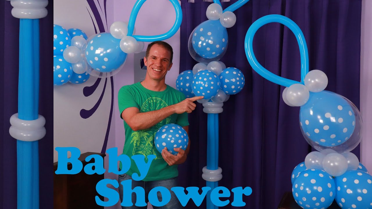 Decoracion para baby shower niño o niña - adornos para baby shower - TRENZA DE GLOBOS - gustavo gg