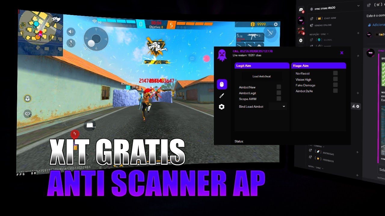 PAINEL EMULADOR FREE ATUALIZADO 🔥 XIT ANTIBAN COM AIMBOT MENU FF PARA PC EMULADOR  💯 LINK DIRETO