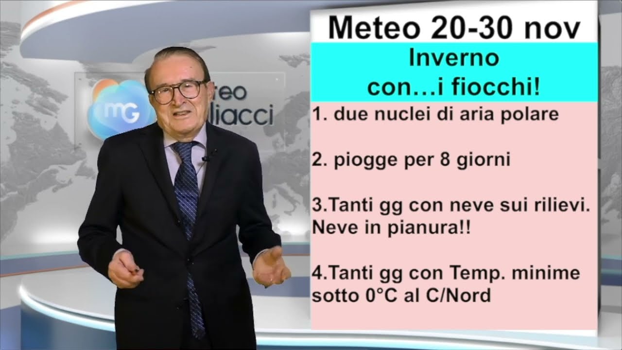 Meteo fino 30 novembre. Una botta di vero inverno, finalmente