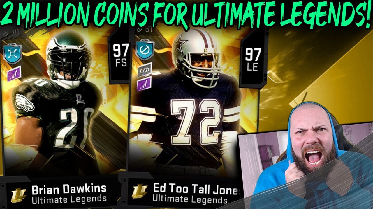 2 MILLION COIN PACK OPENING FOR ULTIMATE LEGENDS! [MADDEN 20 ULTIMATE TEAM]
