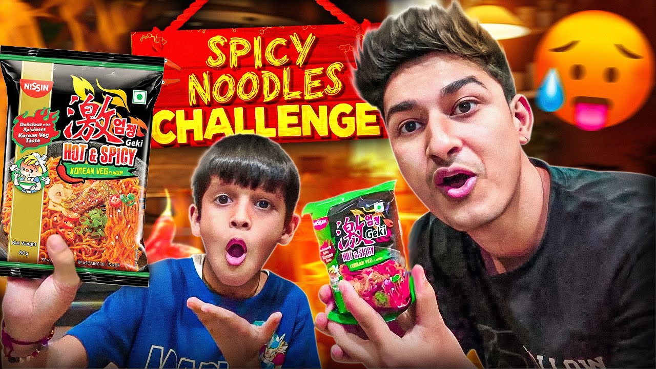 Spicy noodles challenge with kunali 🥵
