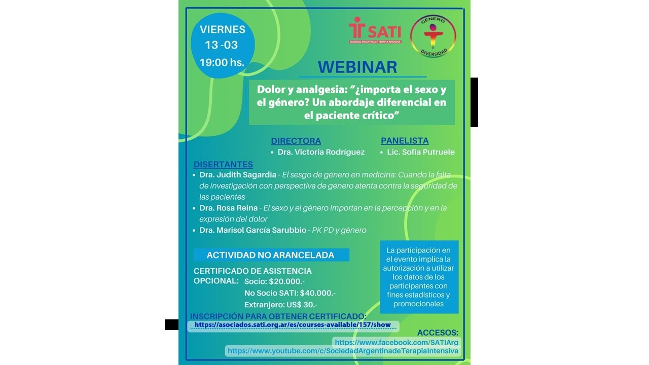 Webinar Dolor y analgesia