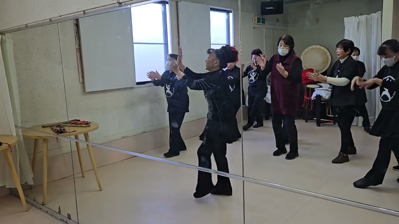 英子の八木節、手踊りの練習