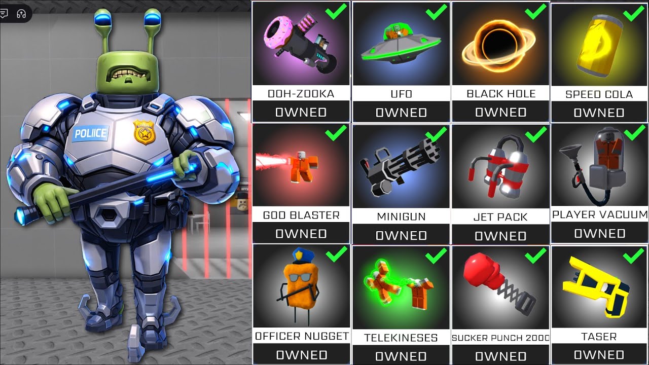 NEW! ALIEN BASE Barrys Prison Escape Run - Use All Items Unlocked Roblox Full Game