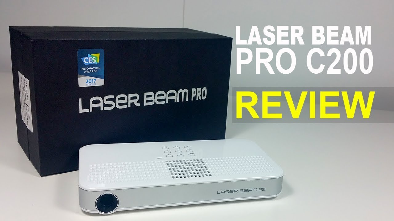 Best Portable Projector 2017 - Laser Beam Pro C200 Android Mini Pocket Projector focus free - Review