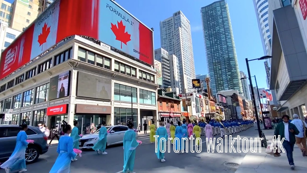 Walking tour of Downtown Toronto during the event