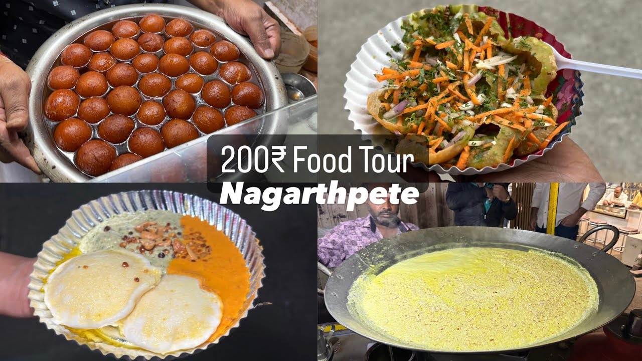 200₹ Nagarthpete Food Tour | Evening Food Walk Covering 5 Famous Eateries | Monk Vlogs