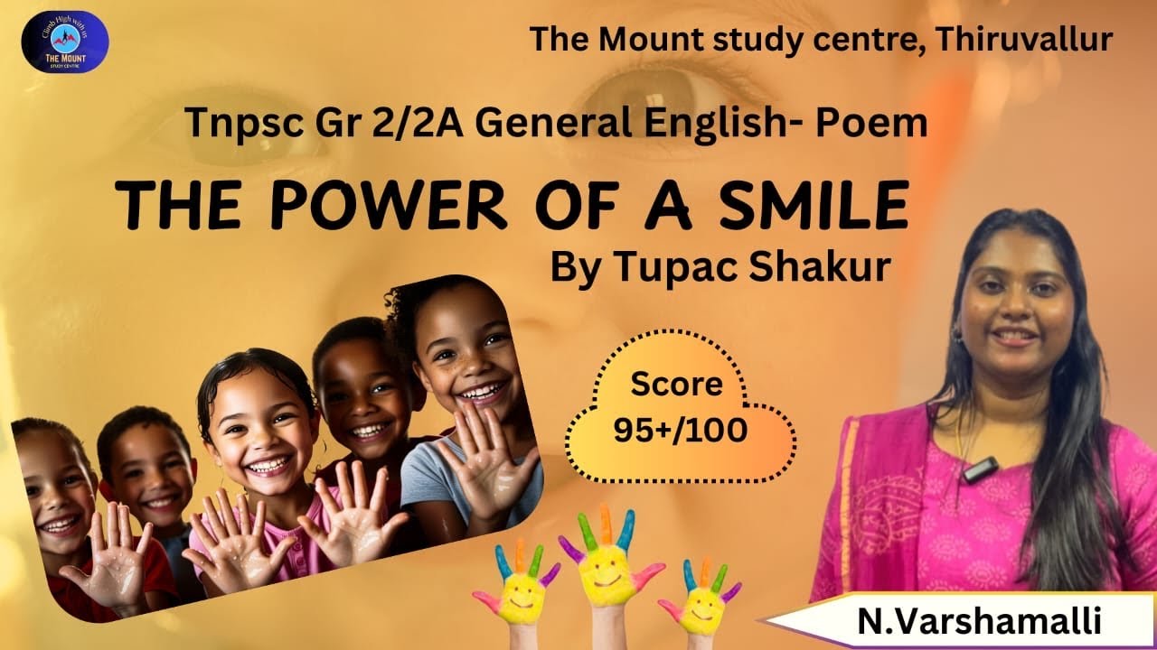 The Power of a Smile 😊~ Tupac Shakur  | TNPSC Gr2/2A General English | #tnpsc #group2 #thiruvallur 