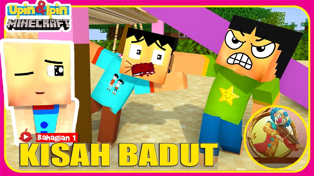 Upin & Ipin Musim 19 - Kisah Badut (Episod Baru) Tiru Aksi Upin Ipin Minecraft