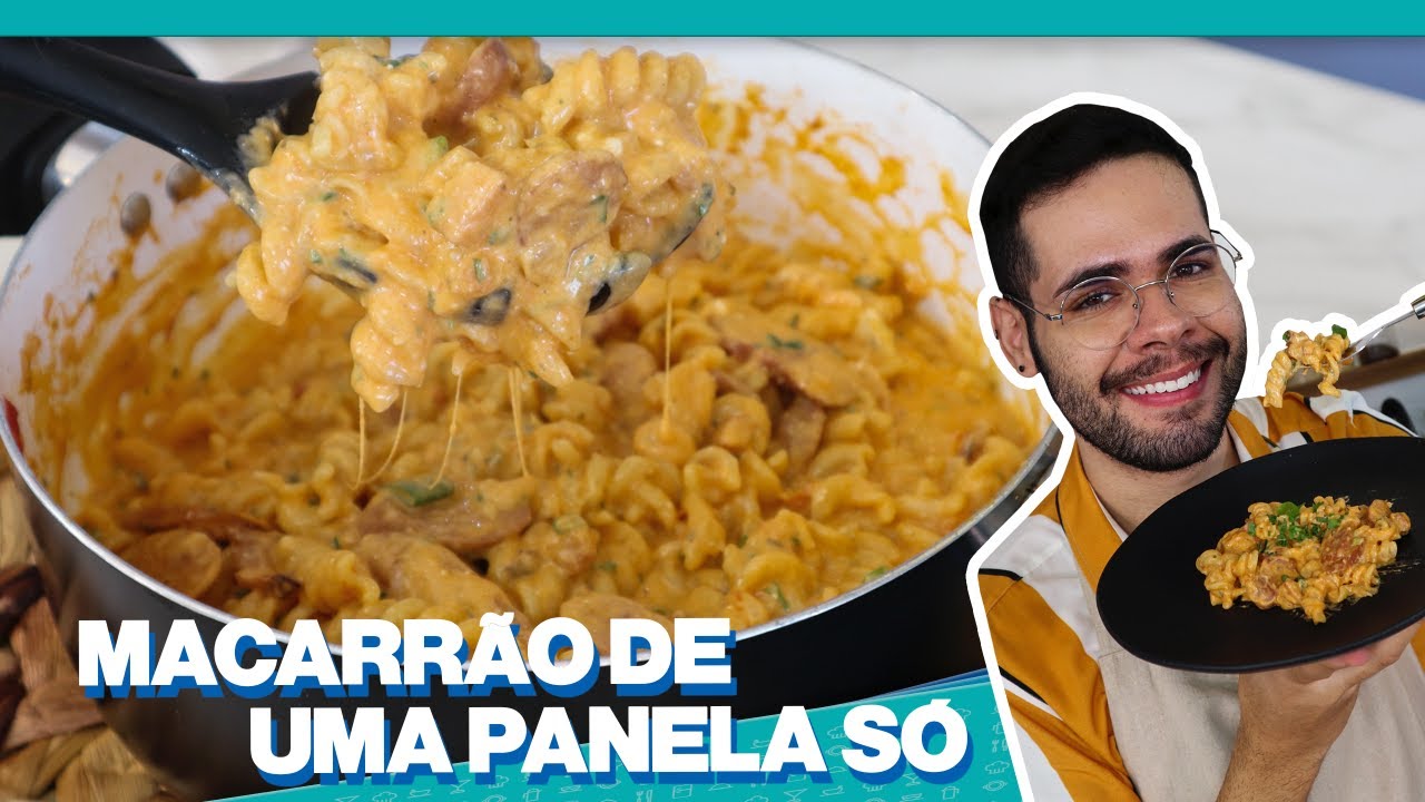 MAIS FÁCIL QUE ISSO IMPOSSÍVEL | MACARRÃO CREMOSO DE 1 PANELA SÓ | SUPER FÁCIL E RÁPIDO