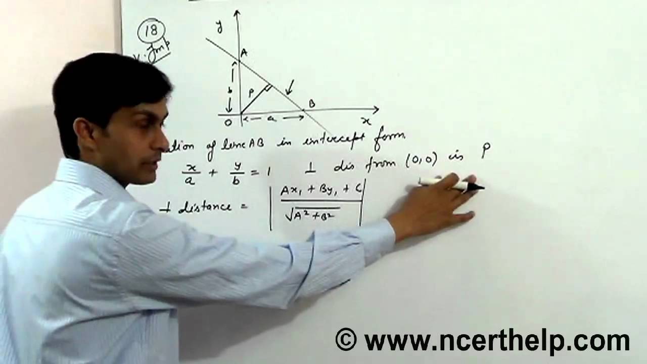 show that  1/p^2 = 1/a^2 + 1/b^2 If p is the length of perpendicular from the origin to the line